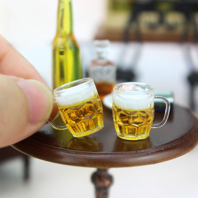 Mini Beer Doll House Accessories Food Game Scene Model