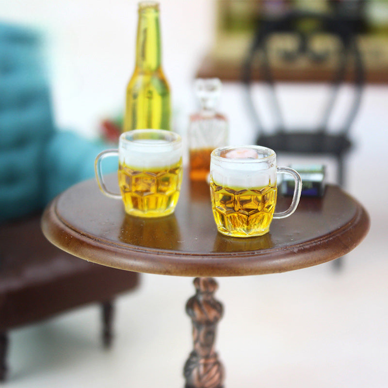 Mini Beer Doll House Accessories Food Game Scene Model