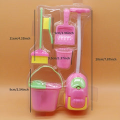 Mini Doll Accessories Household Cleaning Tools Doll Home Educational Toys