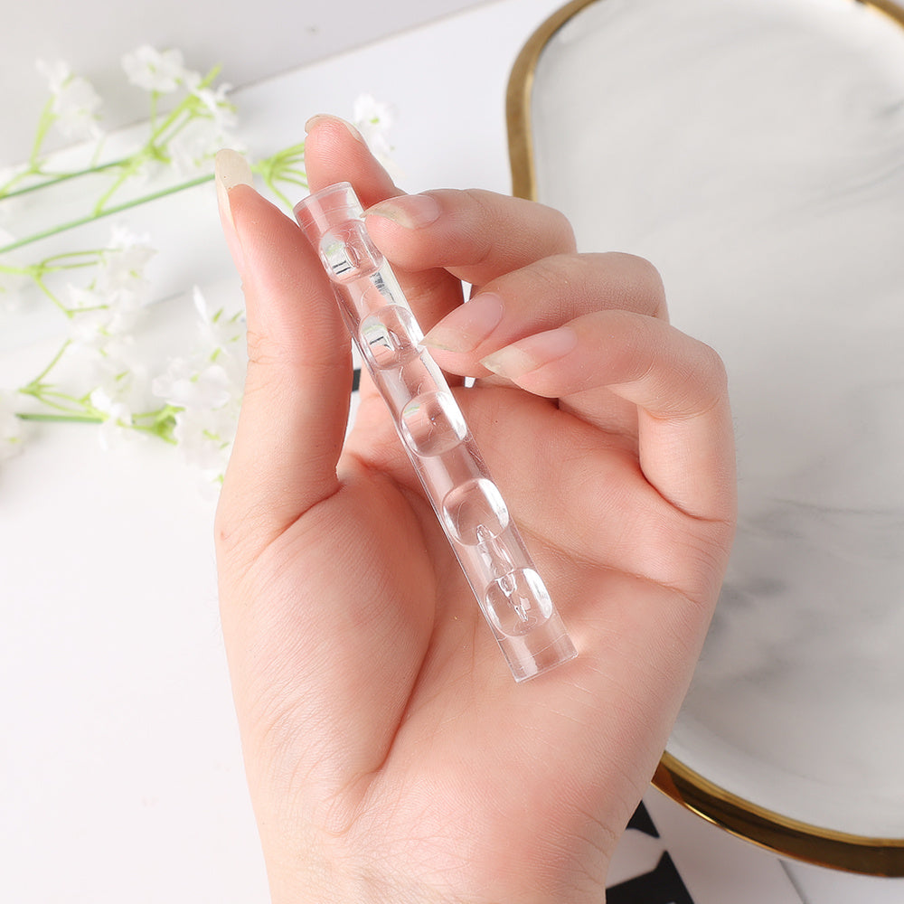 5 Grooves Brush Rack Transparent Pen Rest Holder Nail Art Display Tools