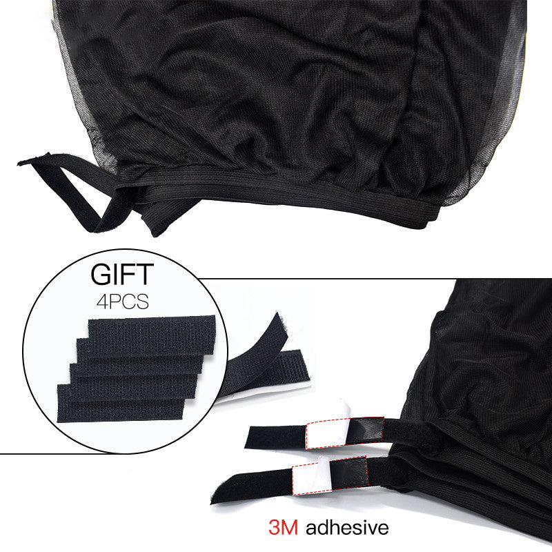 2pcs Car Side Window Sunshade UV Protection Mesh Visor Curtain