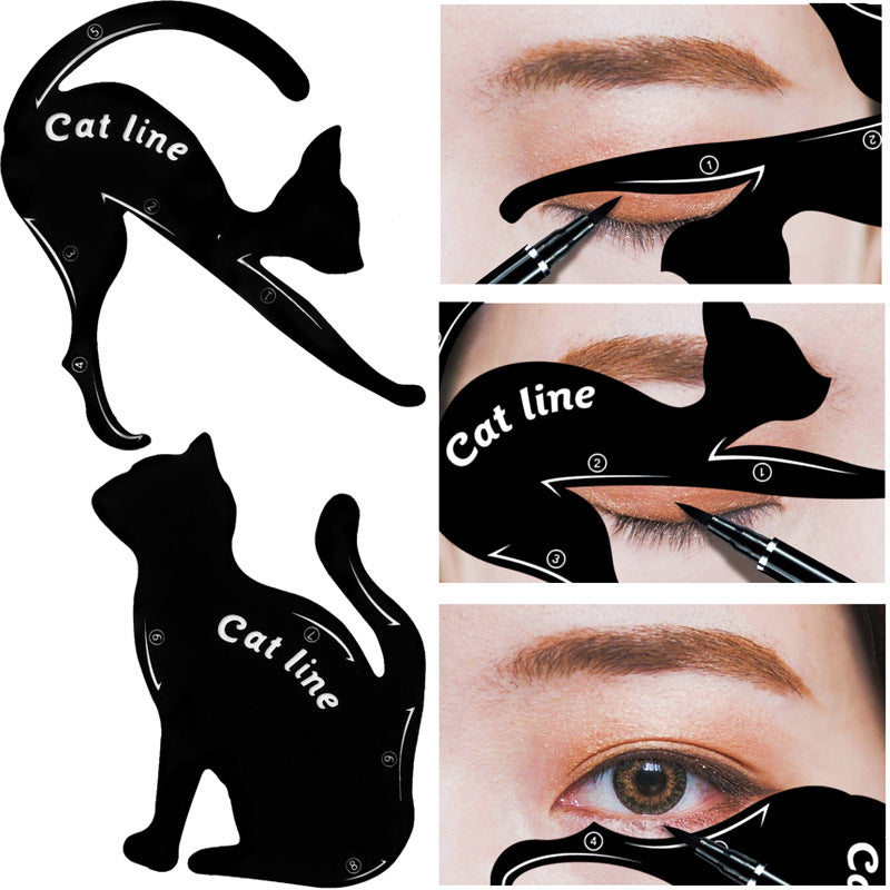 2Pcs Cat Eye Stencil Eyeliner Makeup Tool