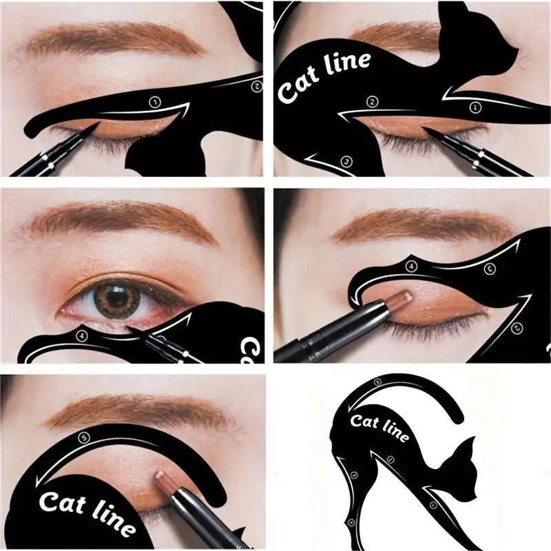 2Pcs Cat Eye Stencil Eyeliner Makeup Tool