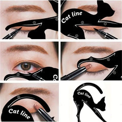 2Pcs Cat Eye Stencil Eyeliner Makeup Tool