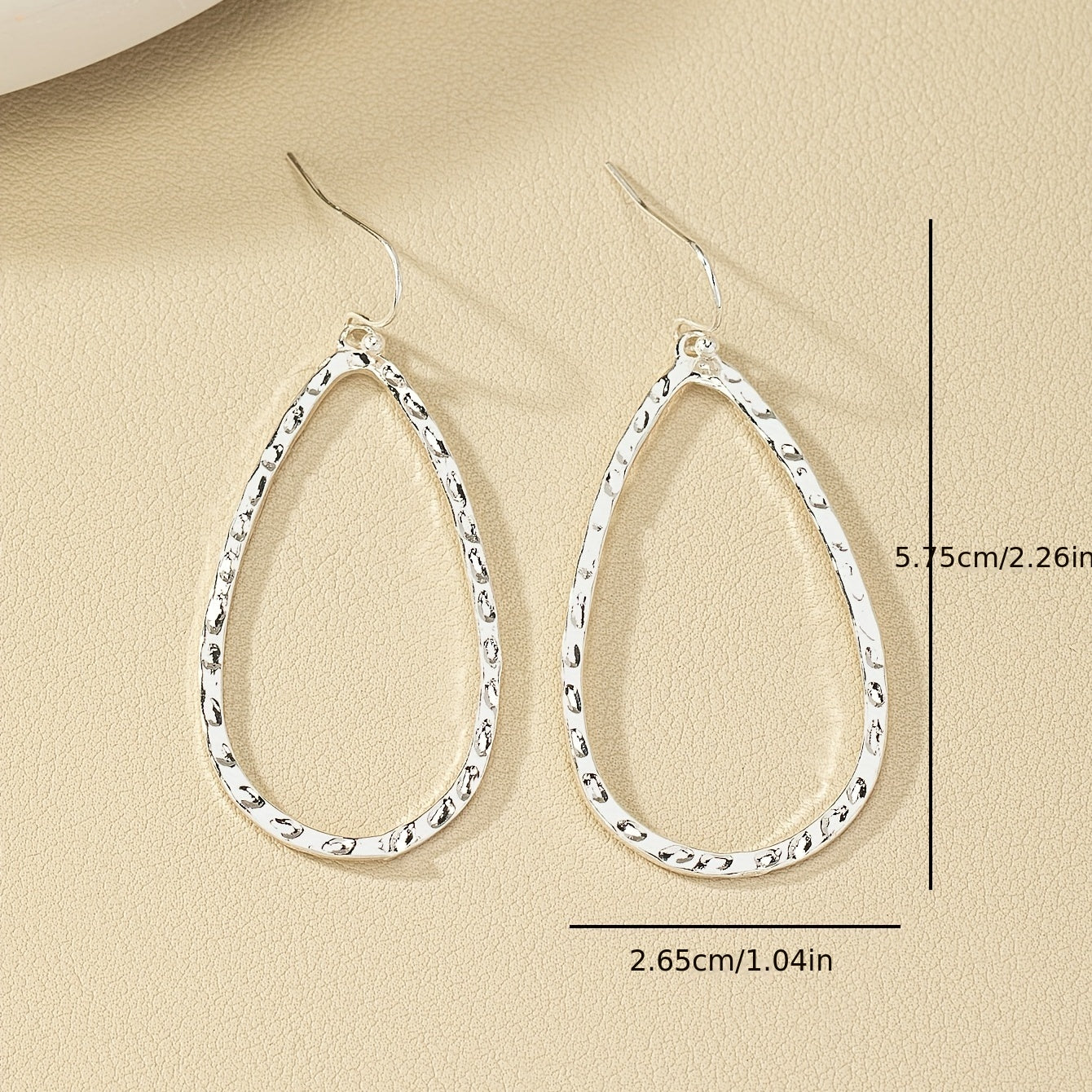 Silvery Plated Water Drop Pendant Earrings