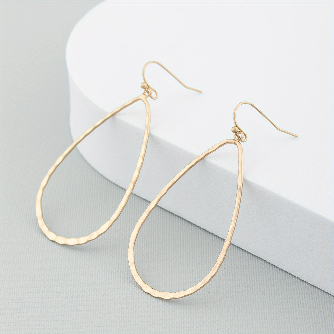 Silvery Plated Water Drop Pendant Earrings