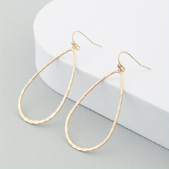 Silvery Plated Water Drop Pendant Earrings