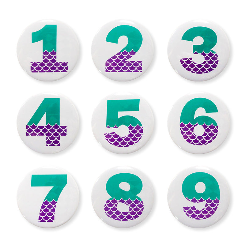 Mermaid Series Digital Patches For Girls - Birthday Party Decoration