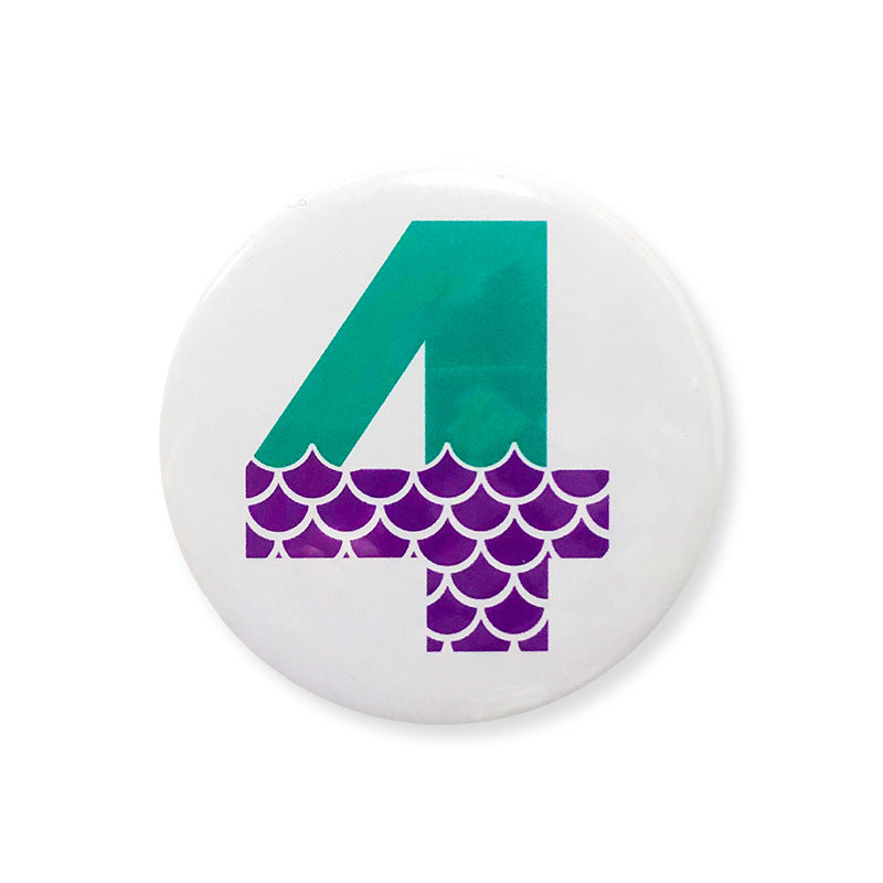 Mermaid Series Digital Patches For Girls - Birthday Party Decoration