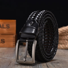 Men's Leather Belt Braided Belt Husband Boyfriends Birthday
