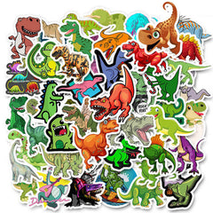 50pcs Dinosaur Stickers Fun Waterproof Reusable DIY Room Decoration