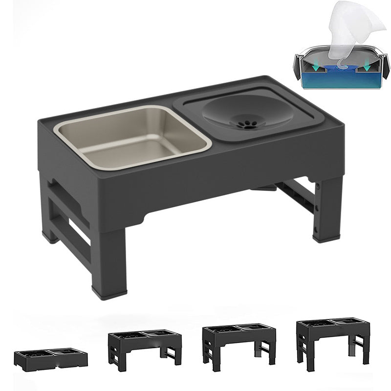 Raised Pet Slow Feeder Elevated Dog Bowls - Stress-Free Pet Feeding