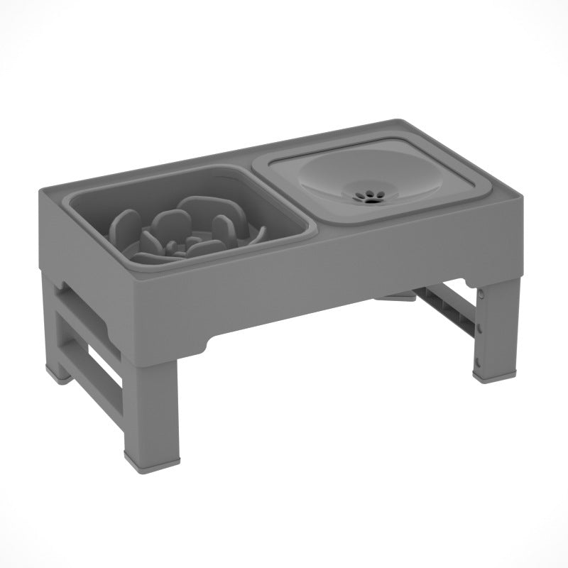 Raised Pet Slow Feeder Elevated Dog Bowls - Stress-Free Pet Feeding