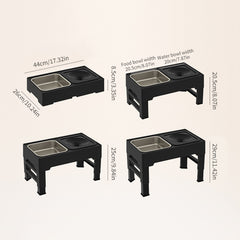 Raised Pet Slow Feeder Elevated Dog Bowls - Stress-Free Pet Feeding