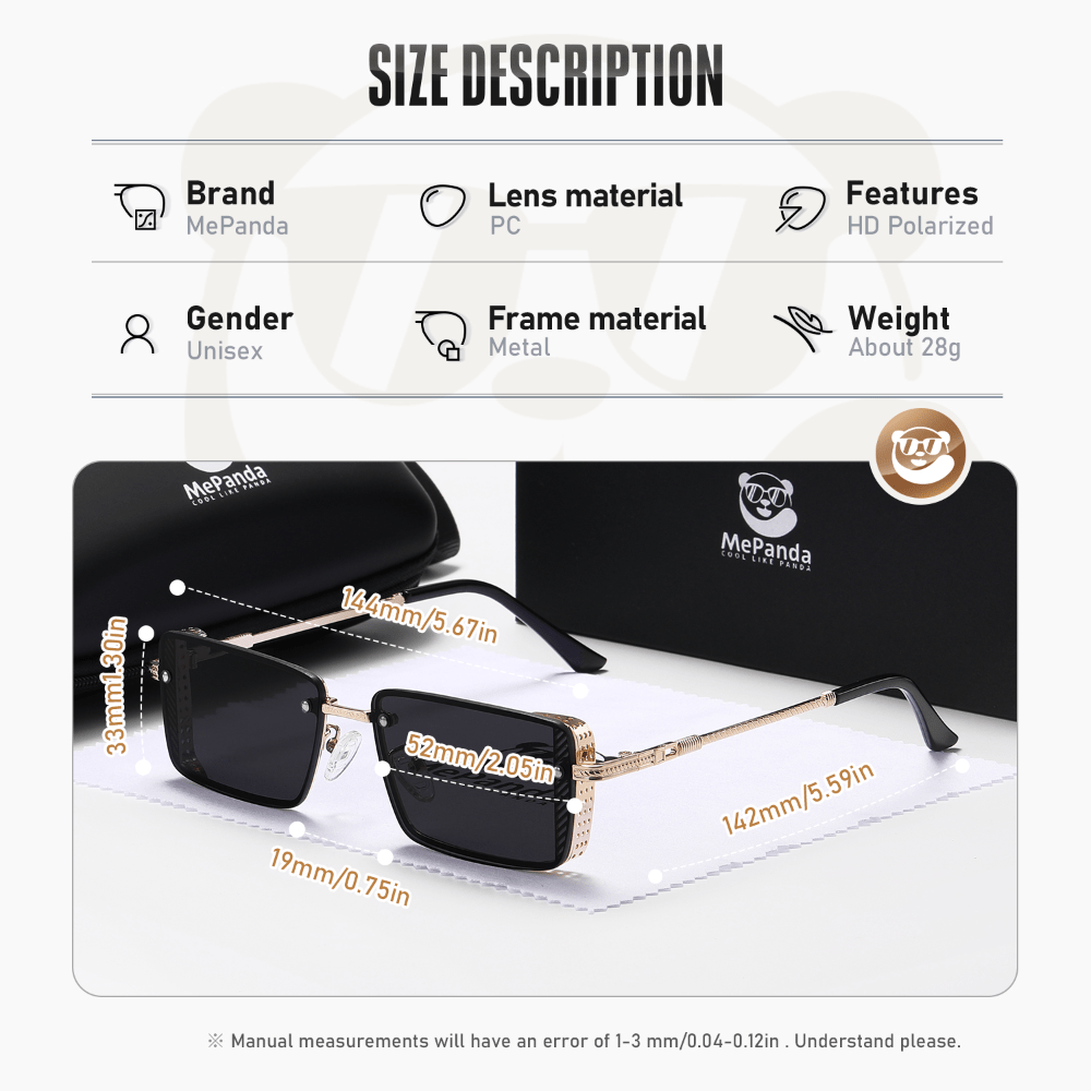 MePanda Polarized Square Frame Sunglasses