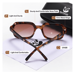 MePanda Unisex Small Square Sunglasses
