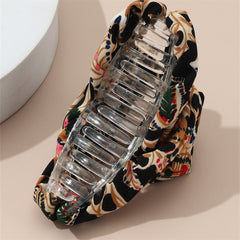 Boho Style Hair Claw Fabric Hair Claw Nonslip Ponytail Holder