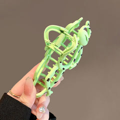 Frog Shaped Hollow Hair Claw Clip Metal Ponytail Holder