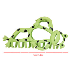 Frog Shaped Hollow Hair Claw Clip Metal Ponytail Holder