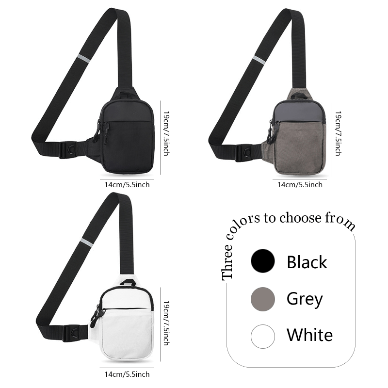 Men's Reflective Strip Waterproof Messenger Bag