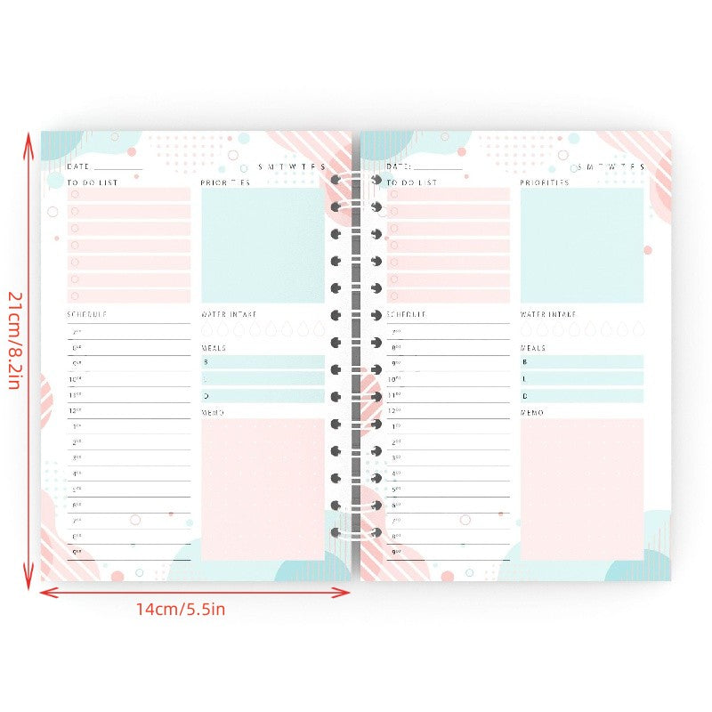 A5 Coil Planner Notebook, School & Office Schedule Book