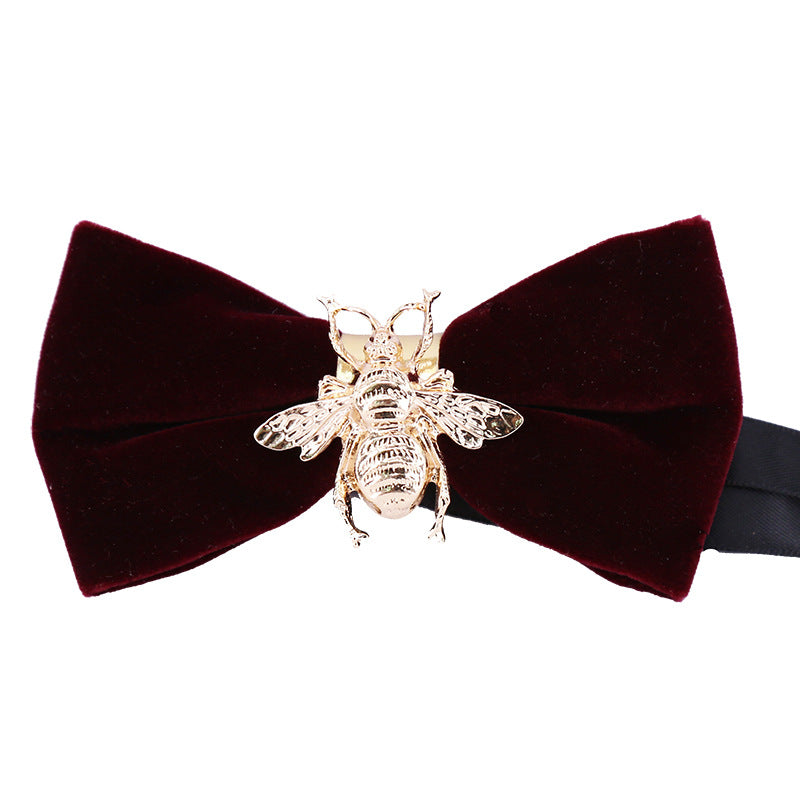 Groom Velvet Bow Tie For Wedding Bee Decor Bow Ties