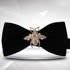 Groom Velvet Bow Tie For Wedding Bee Decor Bow Ties