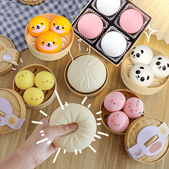 3pcs Bear Dumpling Squishy Fidgets Sensory Toys Anxiety Relief Items