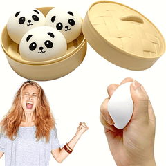 3pcs Bear Dumpling Squishy Fidgets Sensory Toys Anxiety Relief Items