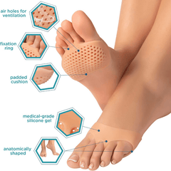 2pcs Portable Silicone Toe Separators for Foot Massage