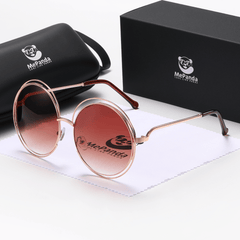 MePanda Retro Unisex Large Round Frame Sunglasses