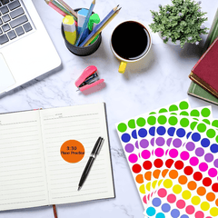 210pcs Coding Labels Circle Dot Stickers Round Sticky Dots 10 Colors