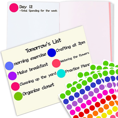 210pcs Coding Labels Circle Dot Stickers Round Sticky Dots 10 Colors