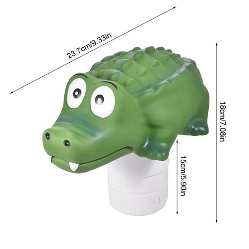 Floating Crocodile Chlorine Dispenser Swimming Pool Dosing Device