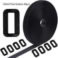 Adjustable Body Strap with Button Reverse Hook and loop Fastener