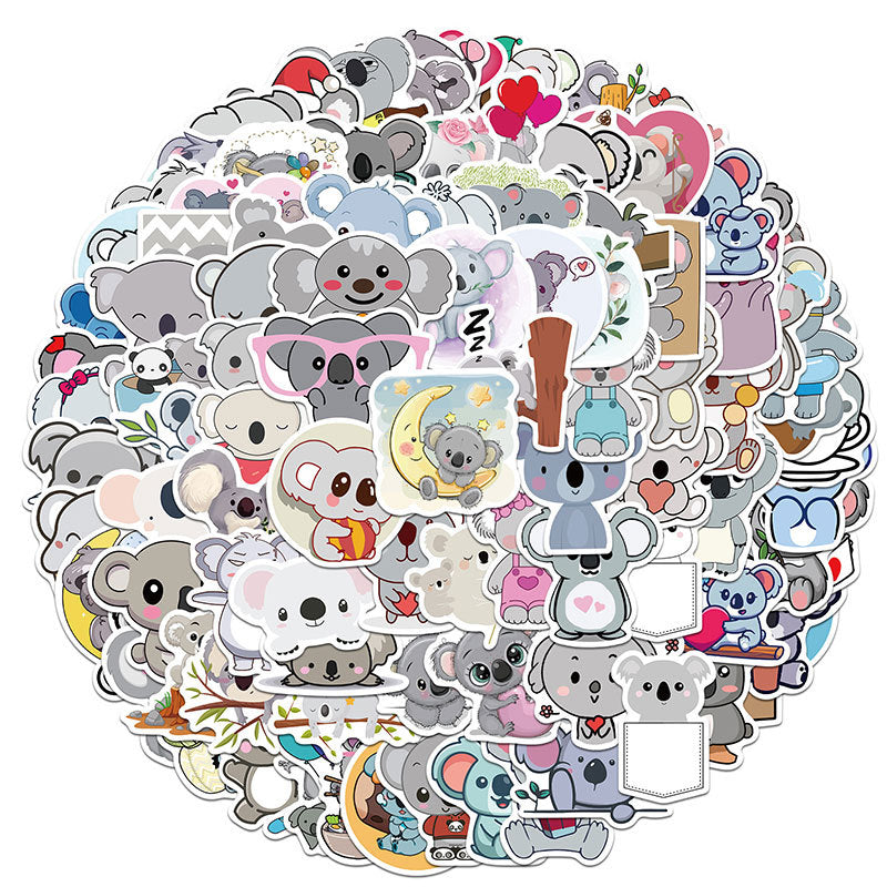 100pcs Animal Koala Stickers Waterproof DIY Room Decoration