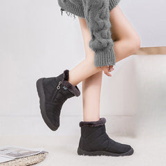 Women's Waterproof Snow Boots Cozy Fleece Lining Warm Winter Ankle Boots