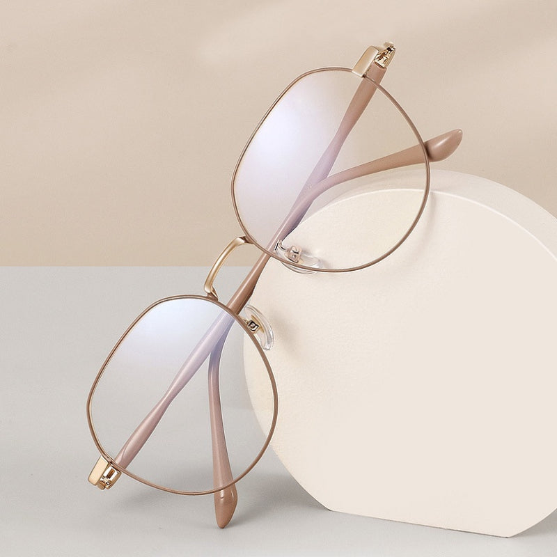 Men's Thin Frame Glasses Blocking Harmful Light