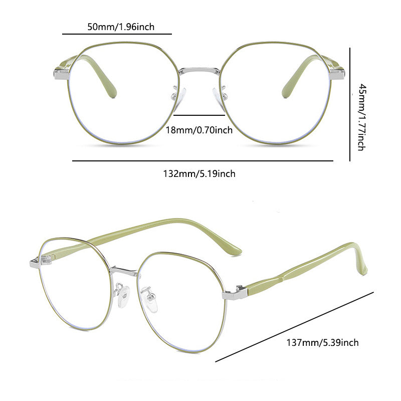 Men's Thin Frame Glasses Blocking Harmful Light