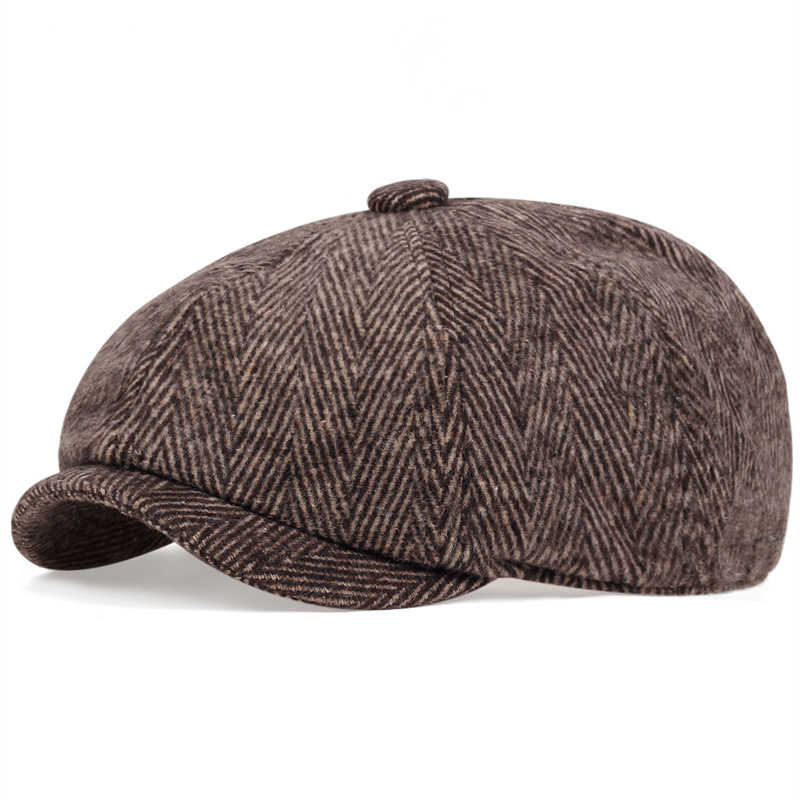 Adjustable Ear Protection Newsboy Cap for Men