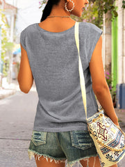 V Neck Tank Top Casual Sleeveless Summer Women's Clothing