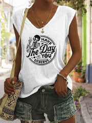 V Neck Tank Top Casual Sleeveless Summer Women's Clothing