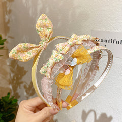 Flowers Bow Hair Hoop Headbands Girls Hair Accessories