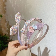 Flowers Bow Hair Hoop Headbands Girls Hair Accessories