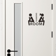 Bathroom Toilet Signs Wall Stickers Adornment Door Stickers