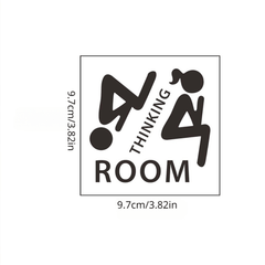 Bathroom Toilet Signs Wall Stickers Adornment Door Stickers