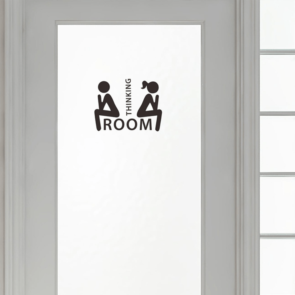 Bathroom Toilet Signs Wall Stickers Adornment Door Stickers