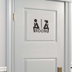Bathroom Toilet Signs Wall Stickers Adornment Door Stickers