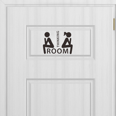 Bathroom Toilet Signs Wall Stickers Adornment Door Stickers
