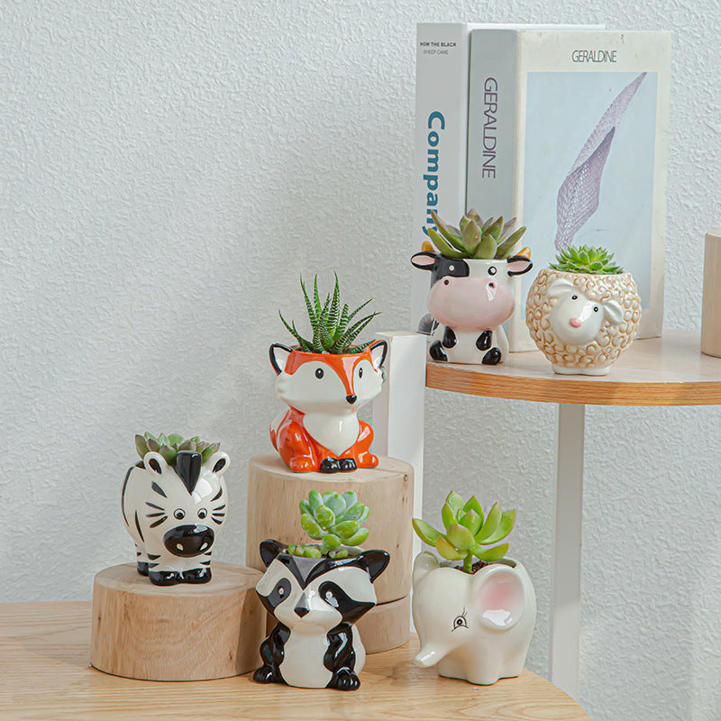 Cute Cartoon Animal Succulent Planter